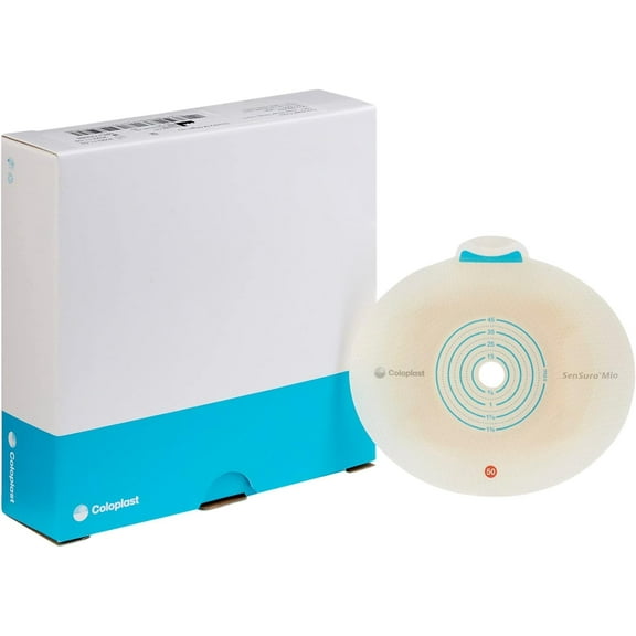 SenSura Mio Click Ostomy Barrier Trim to Fit, Standard Wear Elastic 50 mm 2-Piece 10 to 45 mm, 10512 - Pack of 5