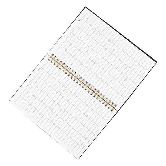 LOLIPPYY Financial Management Notebook Black 1 Ledger Paper For Business Owners 1Pcs