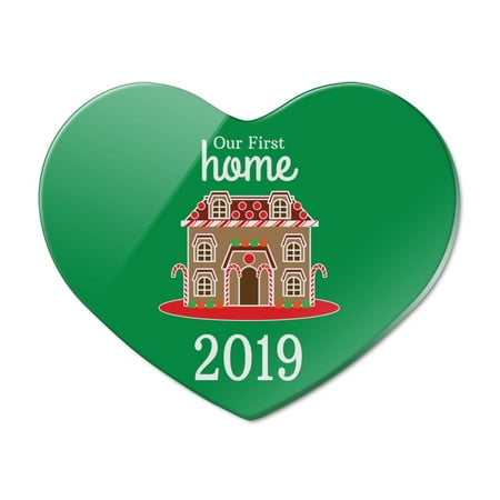 Our First Home 2019 Gingerbread House Heart Acrylic Fridge Refrigerator