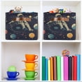 thumbnail image 6 of Yayeee 2 Pack Canvas Storage Basket with Handles for Shelves Fabric Bins Closet Organizer, Astronaut Space, 6 of 8