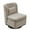 Beige, variant on Hassch 360° Swivel Chenille Barrel Chair with Metal Base and Pillow, Comfy Upholstered Accent Chair for Family Room, Office & Sitting Area (Pale Green)
