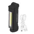 thumbnail image 1 of Luz de trabajo LED COB con base magnética, linterna recargable por USB, IP65, resistente al agua, para reparación de automóviles, emergencias, color negro, 1 of 14