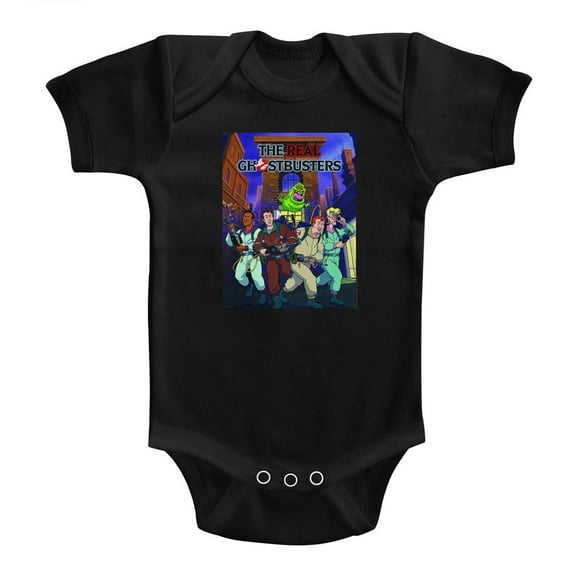 Real Ghostbusters Poster Ish Black Infant Baby Romper