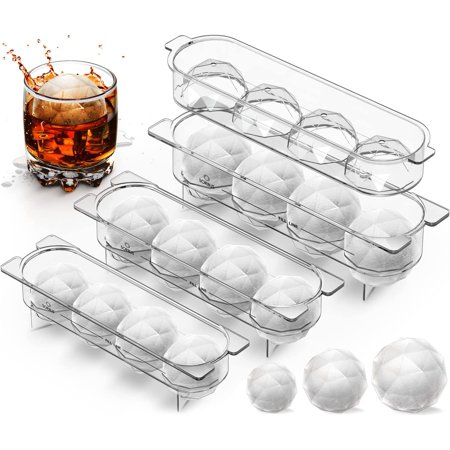 Sorbus Ice Cube Tray Molds - Sphere Shape Reusable Ice Ball Maker with Lids for Whiskey – 3 Sizes  Large Medium and Small