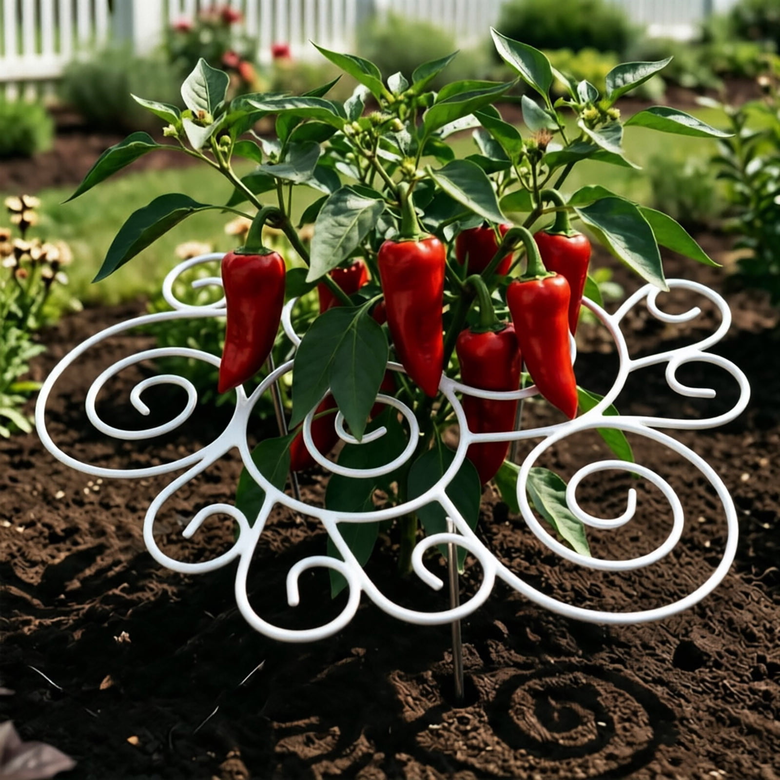 Peony Support Ring Garden Plant Stake Heavy Duty Metal Flower Support Cage For Outdoor Garden Spring 2Pcs