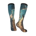 thumbnail image 5 of Lsque Starry Sky Cloud Wolf Printed Crew Socks Men's Women's LightWeight Thin Casual Calf Socks ,Knee High Socks,Cotton Socks, 5 of 9