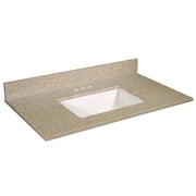 Design House 563171 Single Bowl Granite Vanity Top 37", Golden Sand