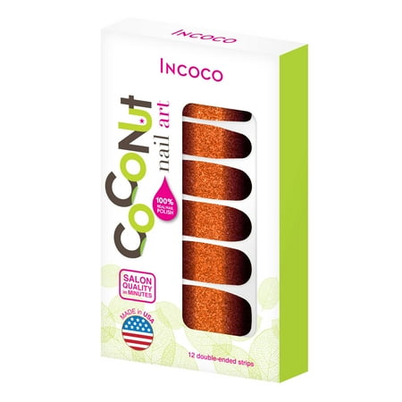 Incoco Coconut Nail Art Nail Polish Strips, After Dark