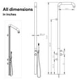 thumbnail image 2 of HEATGENE Outdoor Shower with Rain Shower and Handheld, Wall-Mounted Shower Head for Outside/Poolside/Patio Drench Shower - Black, 2 of 3