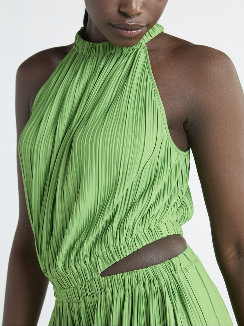 Scoop Women's Plisse Halter Maxi Dress with Cutouts, Sizes XS-XXL - Walmart.com Scoop Women's Plisse Halter Maxi Dress with Cutouts, Sizes XS-XXL - Walmart.com
