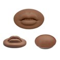 thumbnail image 4 of Eigraketly Práctica de maquillaje permanente en 3D, modelo de labios y boca, adhesivo portátil, piel suave reutilizable, enseñanza escolar, Material de laboratorio Café, 4 of 6