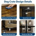 thumbnail image 5 of EuKer 38.58" Heavy Duty Dog Kennel, Wooden Dog Crate Furniture with Wheels and Removable Tray for Small Medium Dogs, 5 of 7