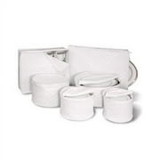 Richards Homewares 6 Piece Tabletop Quilted Vinyl Dinnerware Storage Set (1 PACK)