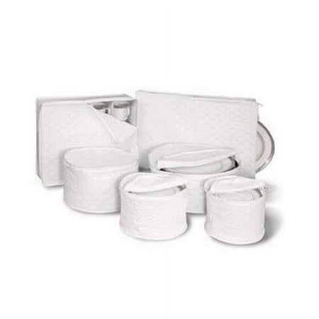 Richards Homewares 6 Piece Tabletop Quilted Vinyl Dinnerware Storage Set (1 PACK)
