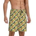 thumbnail image 2 of Fotbe Monstera Leaves Pajama Shorts for Men, Men's Pajama Bottoms, Sleepwear,Short Pajama Pants-Medium, 2 of 9