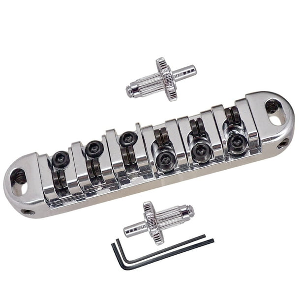 Puente de bloqueo lín de guitarra eléctrica de con lve para Pta + negro Yuyangstore Puente de guitarra eléctrica de metal