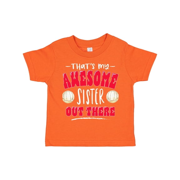 Inktastic That's My Awesome Sister out There with Volleyball Boys or Girls Toddler T-Shirt