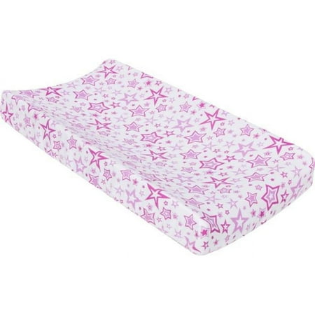 UPC: 0748252308344 | MiracleWare Radiant Orchid Stars Muslin Changing Pad Cover