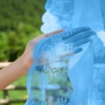 thumbnail image 5 of SLYNSHome Sheer Lace Window Scarf, Lightweight Decorative Wedding Drape,Blue Semi Transparent Voile Curtain Swag for Outdoor Arbor Gazebo Party Decor, 5 of 6