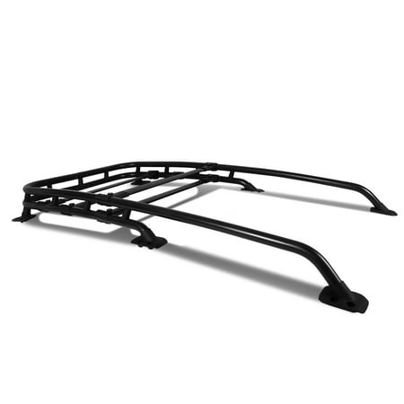 For 2007 to 2014 FJ Cruiser Black -Coated Aluminum Roof Rack Rail Top Cargo Luggage Carrier 08 09 10 11 12