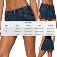 thumbnail image 3 of Npasoilc Low Waist Walking Pocket Denim Mini Skirt for Women Zipper Casual Jean Half Skirt, 3 of 8