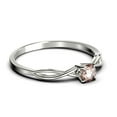 thumbnail image 2 of Infinity Loop 0.50 Carat Round Cut Morganite Engagement Ring, Twisted Wedding Band in 925 Sterling Silver With 18k White Gold Plating, Dainty Promise Ring, Anniversary Gift, 2 of 3