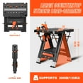 thumbnail image 6 of LARBANKE Heavy-Duty 2-in-1 Folding Workbench 31x25x32in Waterproof, Adjustable Height w/4 Clamps & Blocks | Garage & Outdoor Work Table, 6 of 7