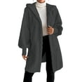 thumbnail image 2 of Pyhlmscde Women's Fleece Oversized Trendy Long Casual Fuzzy Warm Coat, Womens Coats, Winter Clothing for Women, Women Fall Clothes, 2 of 5