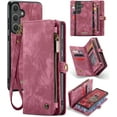 thumbnail image 1 of Funda tipo cartera para Samsung Galaxy S25 FE, con cremallera, tarjetero, correa de muñeca, funda protectora trasera magnética desmontable a prueba de golpes para Samsung Galaxy S25 FE 5G, 1 of 9