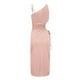 thumbnail image 5 of VISgogo Vestido a media pierna con tirantes y un solo hombro para mujer, vestido ajustado con dobladillo recortado y elástico alto de color sólido para fiesta VISgogo  moda, 5 of 9