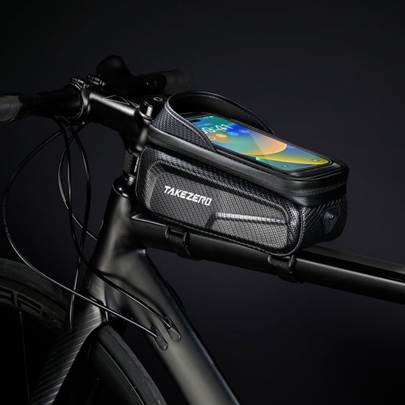 Bicycle bag Waterproof Phone Mount Bags Front Frame Tube Bag with Touchscreen Phone Holder Case Cycling Bike Tool Storage Bag Pack