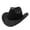 Black, variant on Wide Brim Cowboy Hat Knight Hat for Bachelorette Party Music Festival Versatile for Club Stage Photo Props