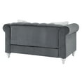 thumbnail image 4 of HomeStock Coastal Cottage Loveseat, 60" x 34" x 30" Jeweled Tufted Micro Suede with Pocketed Coil Seats for Comfort-Color:Gray, 4 of 5