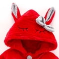 thumbnail image 4 of HAiming Girls Fleece Jackets Warm Thermal Cute Hooded Trendy Bow Button down Coats Fall Winter Loungewear with Pockets, 4 of 7