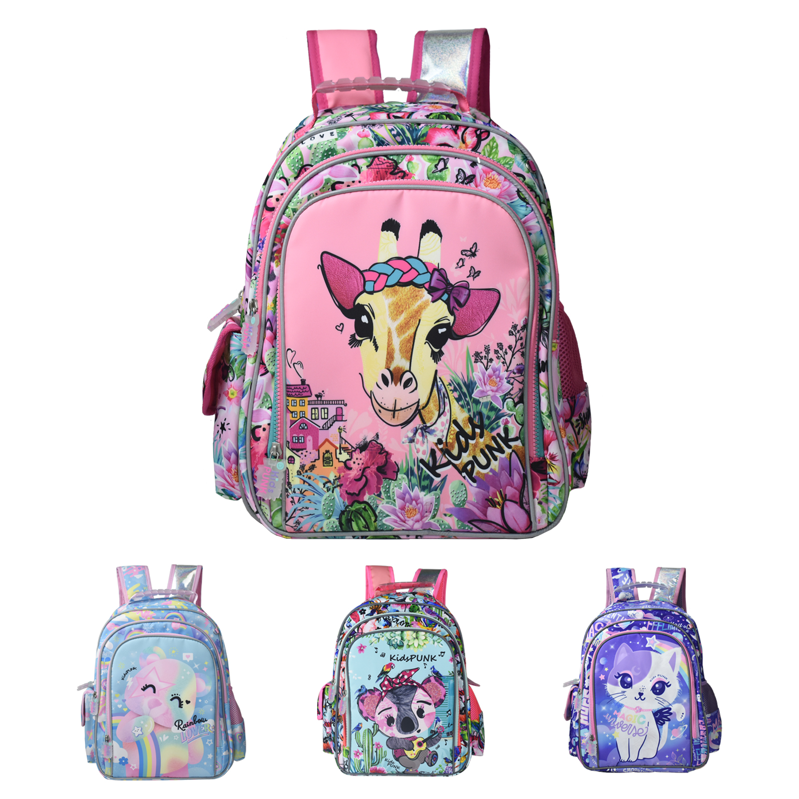 Kids Backpack for Girls Preschool Elementary Kindergarten School Bag 15.6″  Multifunctional Cute Large Capacity, Black-17inch, Space : :  Fashion