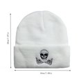 thumbnail image 7 of sunsanly Winter Beanie Hat Men Women Knit Skull Embroidered Warm Beanie Thick Stretchy Unisex Beanie Hat for Daily Wear Outdoor Sports, 7 of 7