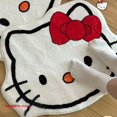 thumbnail image 1 of Alfombrilla de felpa Kawaii Sanrio Hello Kitty, alfombra antideslizante de imitación de cachemir, Gato Kt de dibujos animados, decoración de cabecera de habitación, Y2K Fivean unisex, 1 of 2