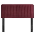 thumbnail image 3 of Modway Milenna Channel Tufted Performance Velvet Twin Headboard in Maroon, 3 of 7