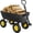Black & Yellow, variant on Memoryfield 600 lb Heavy Duty Poly Garden Dump Cart with 10" All-Terrain Wheels, Utility Yard Wagon, Tow Behind ATV Lawn Tractor, Black