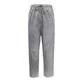thumbnail image 4 of Ediodpoh Summer Elastic High Waisted Striped Linen Wide Leg Loose Womens Pants Comfortable and Breathable GY2 M, 4 of 5