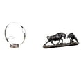 thumbnail image 1 of Soporte De Hierro Para Botellas De Vino, Organizador De Exhibición De Vino Tinto, Almacenamiento De Metal, Figura De Toro, Estatua De Oso De Toro Feng Shui, Obra De Arte Moderna, Esculturas De, 1 of 8