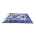 thumbnail image 2 of Ahgly Company Machine Washable Indoor Rectangle Persian Blue Traditional Area Rugs, 7' x 9', 2 of 4