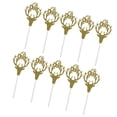 thumbnail image 1 of 10pcs Glitter Deer Head Cake Sticks Woodland De Cumpleaños Comida Postre Picker Oro, 1 of 8