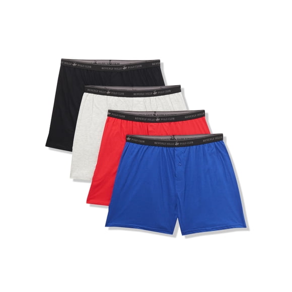 Paquete de 4 bóxers de punto para hombre Beverly Hills Polo Club