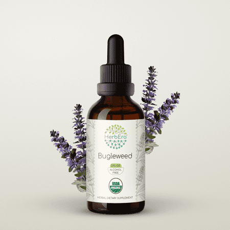 HerbEra Bugleweed Tincture, Organic Herbal Dietary Supplement for Hormonal Balance Support, Certified Organic Bugleweed (Lycopus virginicus) Dried Herb Extract, Natural, Alcohol-Free, Drops 2 oz