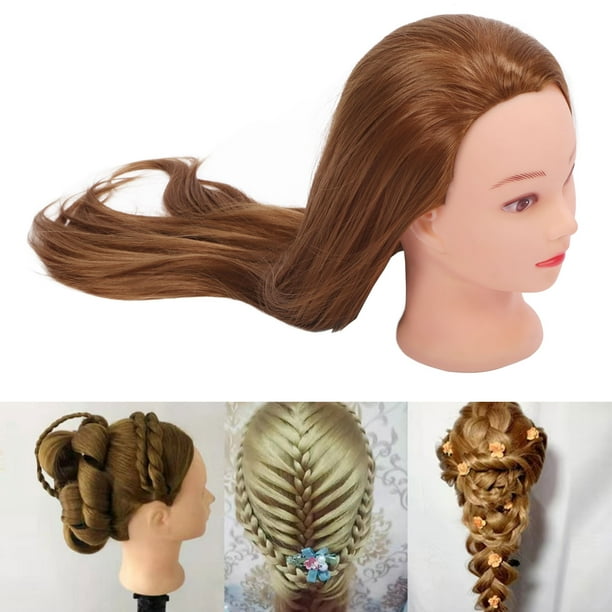 Cabeza De Maniquí, Práctica De Trenzado De Silicona, Cabeza De Entrenamiento Para Peinar El Cabello Para Exhibición Para Principiantes