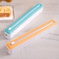 thumbnail image 4 of Plastic Cling Film Cutter Dispenser with Tear-Free Blade for Kitchen Food Wrap Storage, Household Aluminum Foil and Wax Paper Organizer, Easy One-Hand Operation for Leftovers and Meal Prep, 4 of 5