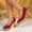 Wine, variant on Women's Platform Pumps for Women Trendy Round Toe Chunky Heel Mary Jane Shoes Comfortable Suede Glitter Ankle Strap Dress Shoes Spring Summer Fashion Plus Size Black Shoes for Women