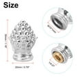 thumbnail image 2 of Uxcell 30 x 20mm  Lamp Finials Caps Knob, Solid Lamp Shade Top Decoration Screw Cap Nuts, Silver Tone 2 Set, 2 of 7