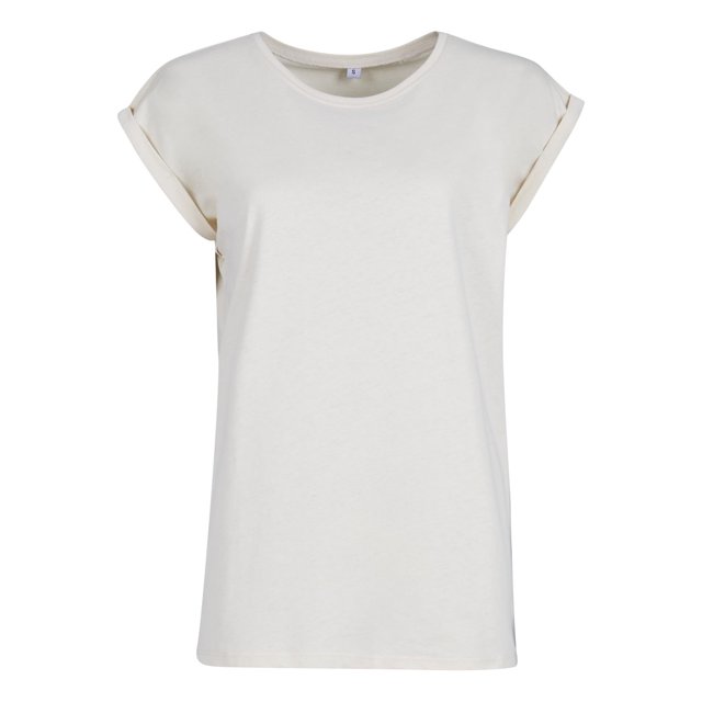 Build Your Brand Womens Extended Shoulder T-Shirt